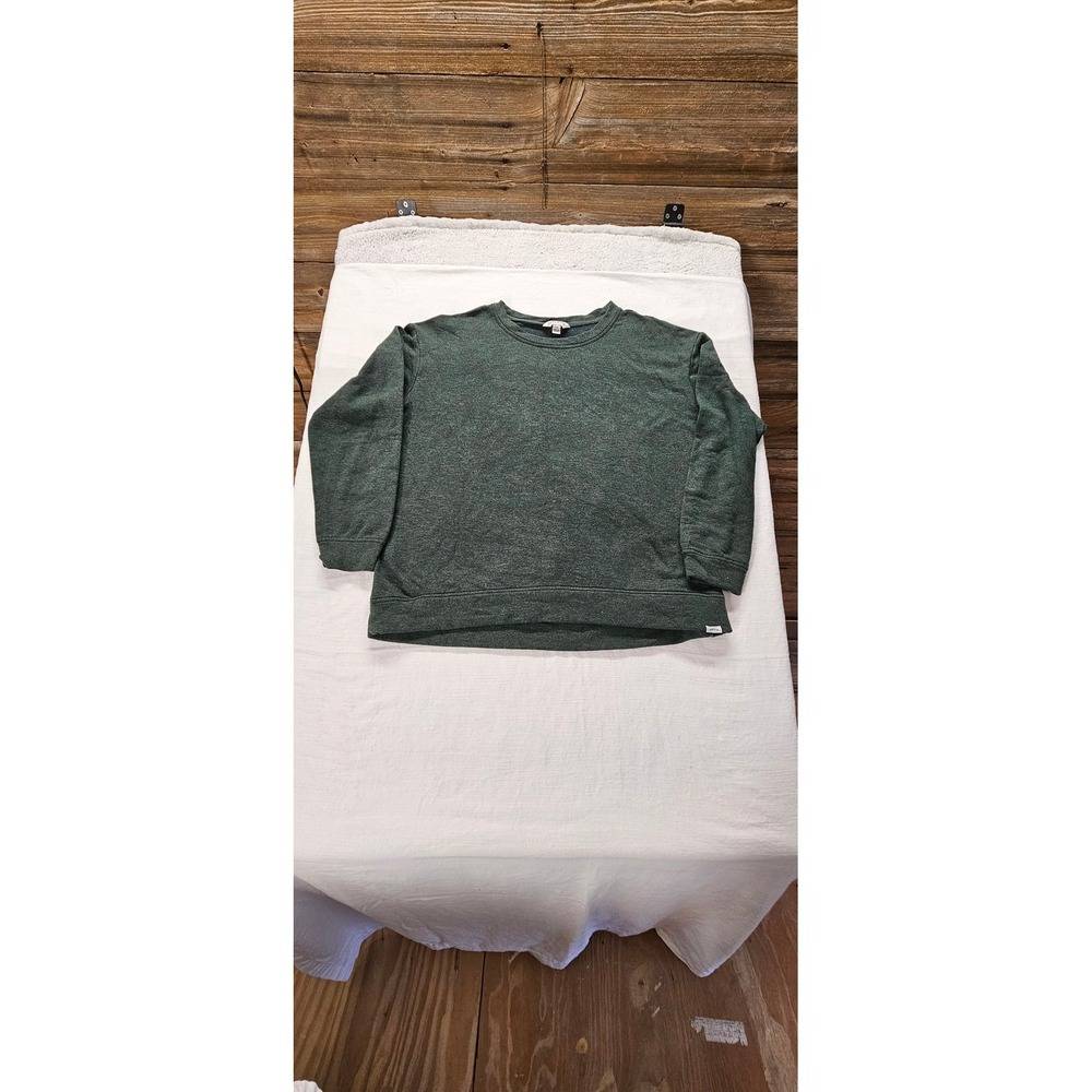 Orvis Classic Collection Mens Green Modal Blend Crewneck Sweatshirt Large